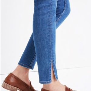 9” high rise in Bonita wash side slit edition